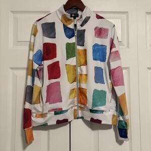 Women’s Amy Sport Sport White Zip Jacket Size Large